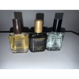 Stetson Original After Shave .5 Fl Oz. Each Lot‎ Of 3 Black Original And Fresh F